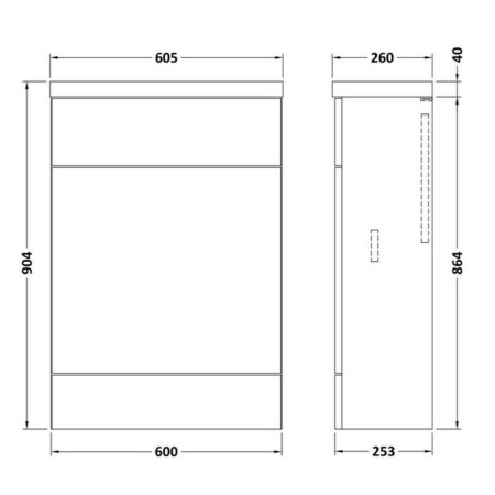 CBI3019A Hudson Reed Fusion 600mm Bleached Oak WC Unit (2)