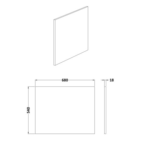 OFF979 Hudson Reed Fusion 700mm End Bath Panel in Gloss Grey (2)