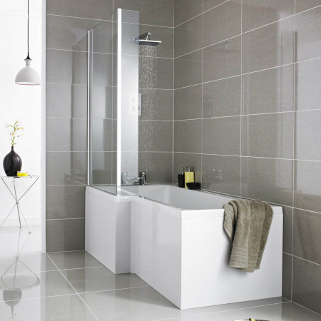 OFF179 Hudson Reed Fusion 700mm End Bath Panel in Gloss White Lifestyle