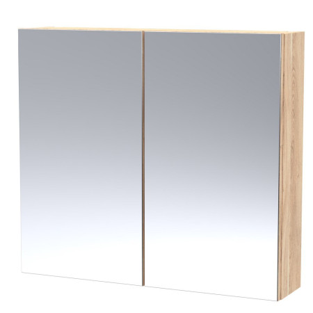 Hudson Reed Fusion 800mm Bleached Oak Mirror Unit