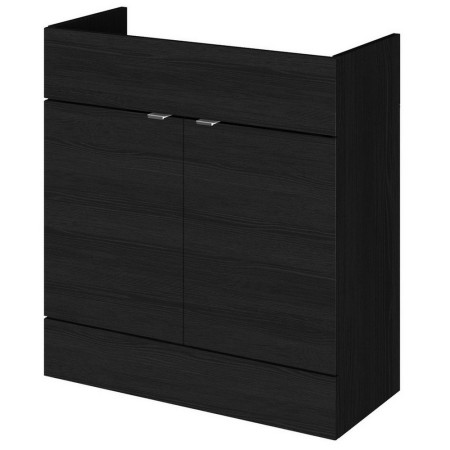 OFF609 Hudson Reed Fusion 800mm Single Fitted Vanity Unit in Charcoal Black Woodgrain