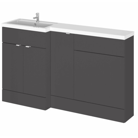 Hudson Reed Fusion Combi Unit 1500mm Full Depth in Gloss Grey LH