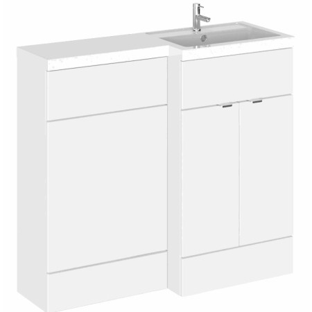 Hudson Reed Fusion Combination 1200mm Full Depth Unit in Gloss White RH