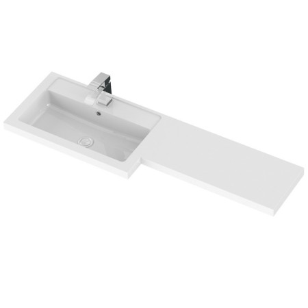 CBI611 Hudson Reed Fusion Combination 1200mm Full Depth Vanity & Storage Unit in Charcoal Black Woodgrain LH Basin Image