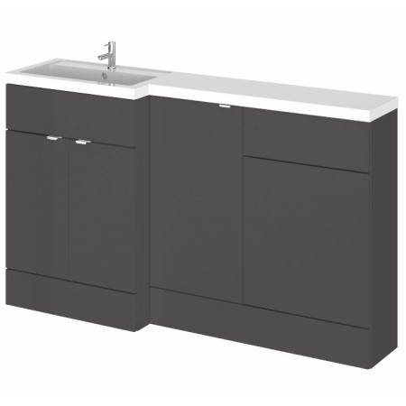 Hudson Reed Fusion Combination Unit 1500mm Full Depth in Gloss Grey LH