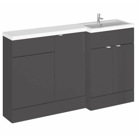 Hudson Reed Fusion Combination Unit 1500mm Full Depth in Gloss Grey RH
