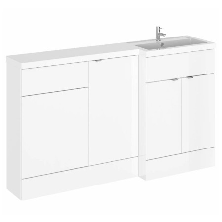 Hudson Reed Fusion Combination Unit 1500mm Full Depth in Gloss White RH