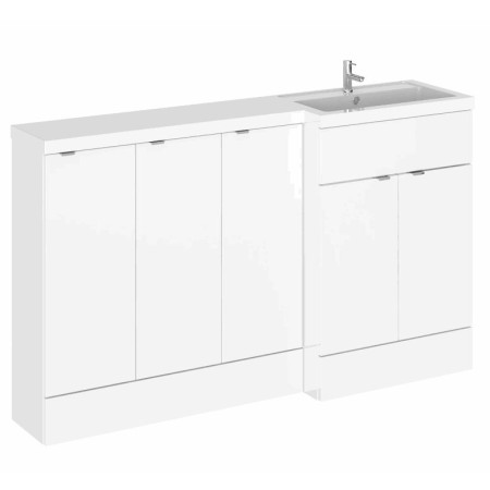 Hudson Reed Fusion Combination Units 1500mm Full Depth in Gloss White RH