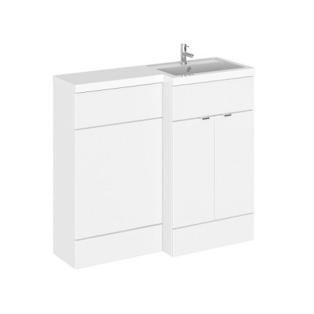 Hudson Reed Fusion Full Depth 1000mm Combination Unit with Basin in Gloss White RH