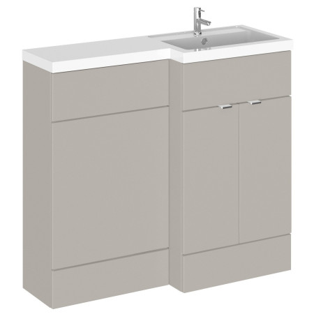 Hudson Reed Fusion Full Depth 1000mm Right Hand Combination Basin Unit in Pebble Grey