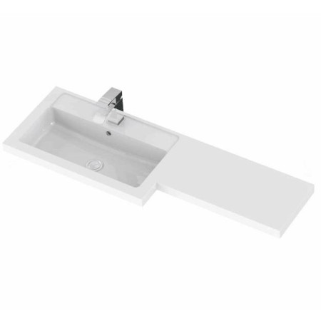 Hudson Reed Fusion Full Depth 1100mm Combination Unit with Basin in Gloss Grey LH