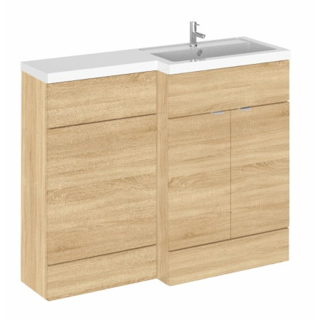 Hudson Reed Fusion Full Depth 1100mm Combination Unit with Basin in Natural Oak RH