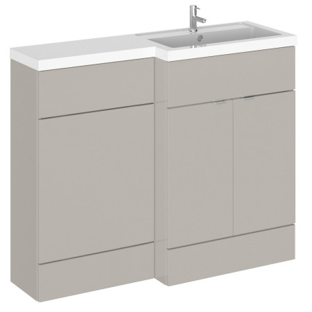 Hudson Reed Fusion Full Depth 1100mm Right Hand Combination Basin Unit in Pebble Grey