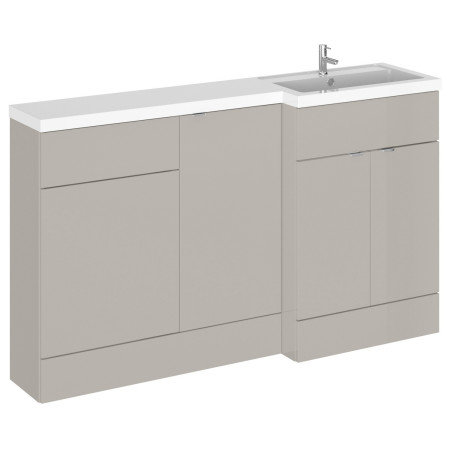 Hudson Reed Fusion Full Depth 1500mm Right Hand Combination Basin Unit in Pebble Grey