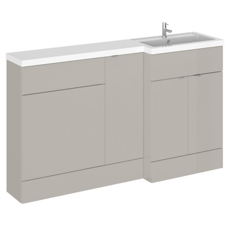 Hudson Reed Fusion Full Depth 1500mm Right Hand Pebble Grey Combination Basin Unit