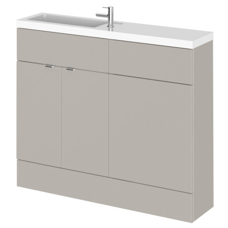 Hudson Reed Fusion Slimline 1000mm Combination Basin Unit in Pebble Grey