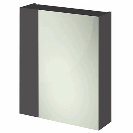 Hudson Reed Fusion Slimline 600mm Mirror Unit in Gloss Grey