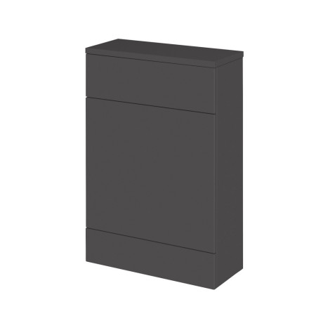 Hudson Reed Fusion Slimline 600mm WC Unit in Gloss Grey