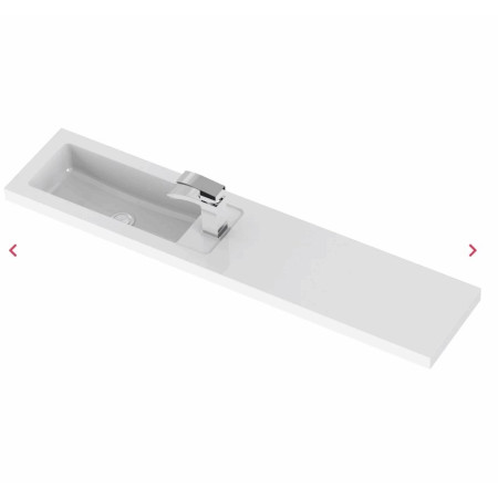 Hudson Reed Fusion Slimline Compact 1200mm Combination Unit with Basin in Gloss White