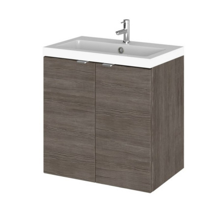 CBI540 Hudson Reed Fusion Wall Hung 500mm Anthracite Woodgrain Vanity Unit with Doors (1)