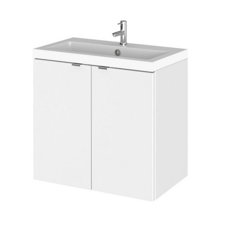 Hudson Reed Fusion Wall Hung 600mm Gloss White Vanity Unit with Doors