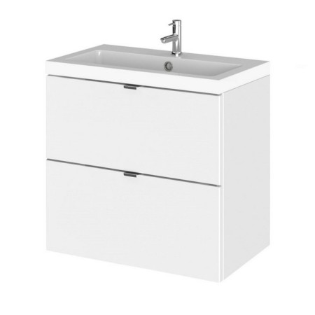 CBI130 Hudson Reed Fusion Wall Hung 600mm Gloss White Vanity Unit with Drawers (1)