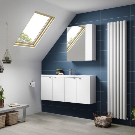 CBI135 Hudson Reed Fusion Wall Hung Slimline 1200mm Vanity Unit in Gloss White (3)