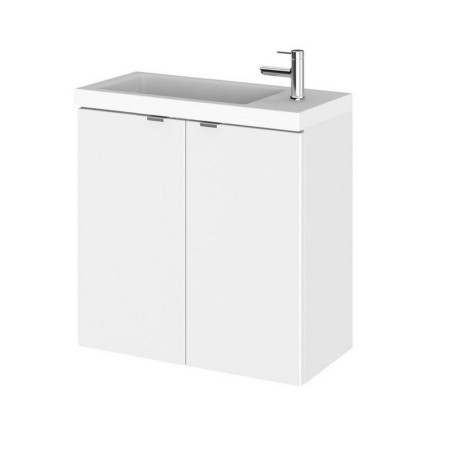 Hudson Reed Fusion Wall Hung Slimline 500mm Vanity Unit in Gloss White