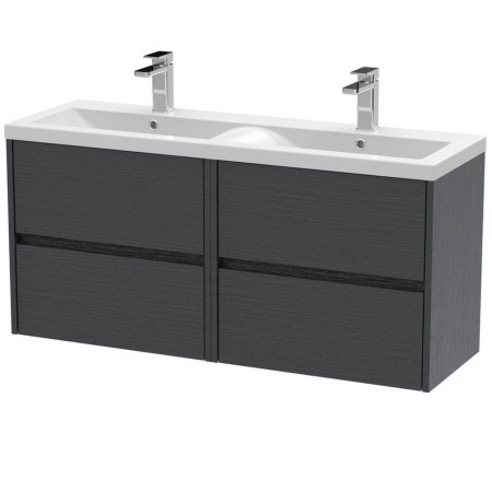 Hudson Reed Havana 1200mm Wall Hung Vanity Unit in Graphite Grey