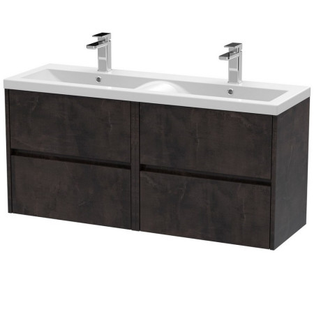 Hudson Reed Havana 1200mm Wall Hung Vanity Unit in Metallic Slate