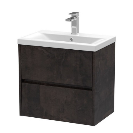 Hudson Reed Havana 600mm Wall Hung Vanity Unit in Metallic Slate