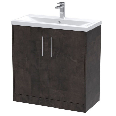 Hudson Reed Juno 800mm Floorstanding Vanity Unit Metallic Slate