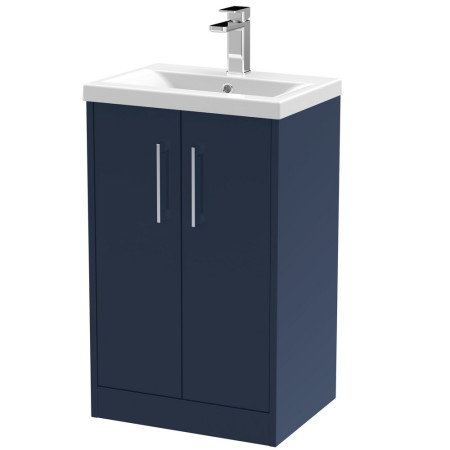JNU1701A Hudson Reed Juno Floor Standing 500mm Cabinet and Basin Electric Blue