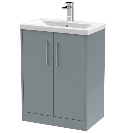Hudson Reed Juno Floor Standing 600mm Cabinet and Basin Coastal Grey