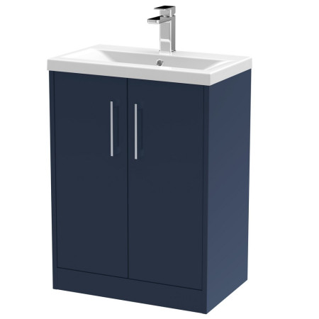JNU1703A Hudson Reed Juno Floor Standing 600mm Cabinet and Basin Electric Blue
