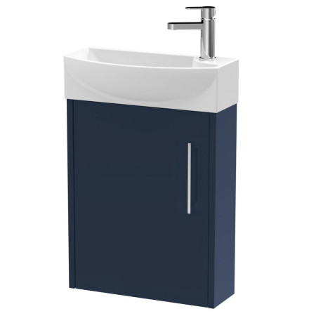 Hudson Reed Juno Midnight Blue Wall Hung 400mm Compact Vanity Unit