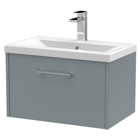 Hudson Reed Juno Single Drawer 600mm Cabinet and Basin Coastal Grey