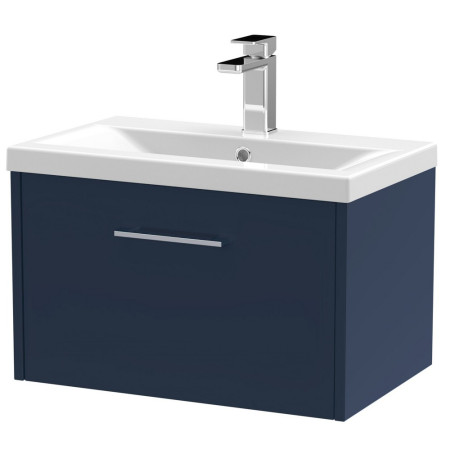 JNU1722A Hudson Reed Juno Single Drawer 600mm Cabinet and Basin Electric Blue