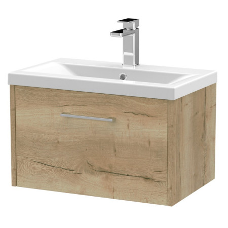 Hudson Reed Juno Single Drawer 600mm Cabinet and Basin Autumn Oak