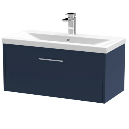 JNU1725A Hudson Reed Juno Single Drawer 800mm Cabinet and Basin Electric Blue