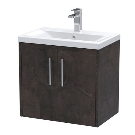 Hudson Reed Juno Wall Hung 600mm Vanity Unit Metallic Slate