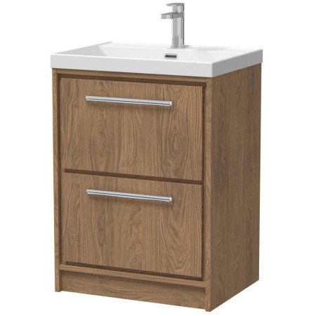 Hudson Reed Lille Antique Oak 600mm Floorstanding Vanity Unit