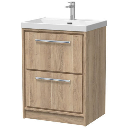 Hudson Reed Lille Bleached Oak 600mm Floorstanding Vanity Unit