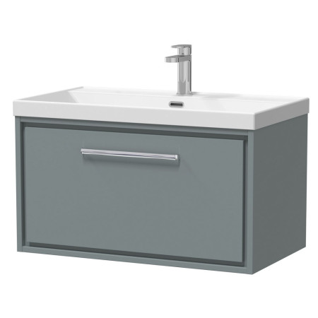 Hudson Reed Lille Coastal Grey 800mm Wall Hung Single Drawer Vanity Unit