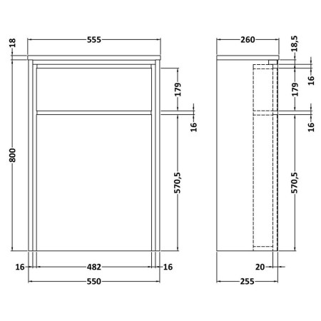 NFF3141 Hudson Reed Lille Fern Green 550mm WC Unit Bathroom Setting