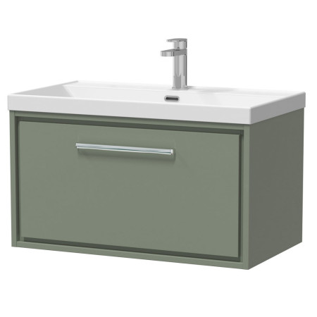 Hudson Reed Lille Fern Green 800mm Wall Hung Single Drawer Vanity Unit