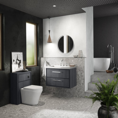 NFF2241 Hudson Reed Lille Graphite Grey 550mm WC Unit Lifestyle