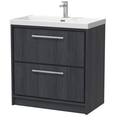 LIL2235E Hudson Reed Lille Graphite Grey 800mm Floorstanding Vanity Unit