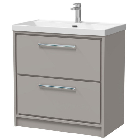 Hudson Reed Lille Pebble Grey 800mm Floorstanding Vanity Unit