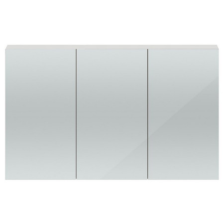 QUA013 Hudson Reed Modular Quartet 1350mm Mirror Cabinet in Gloss Grey Mist